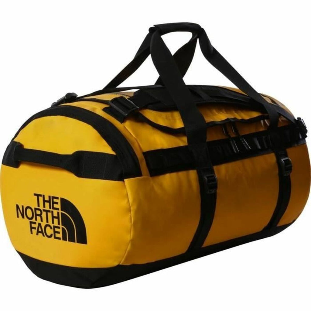 Duffelbag The North Face Base Camp 71L, vattentålig, gul och svart