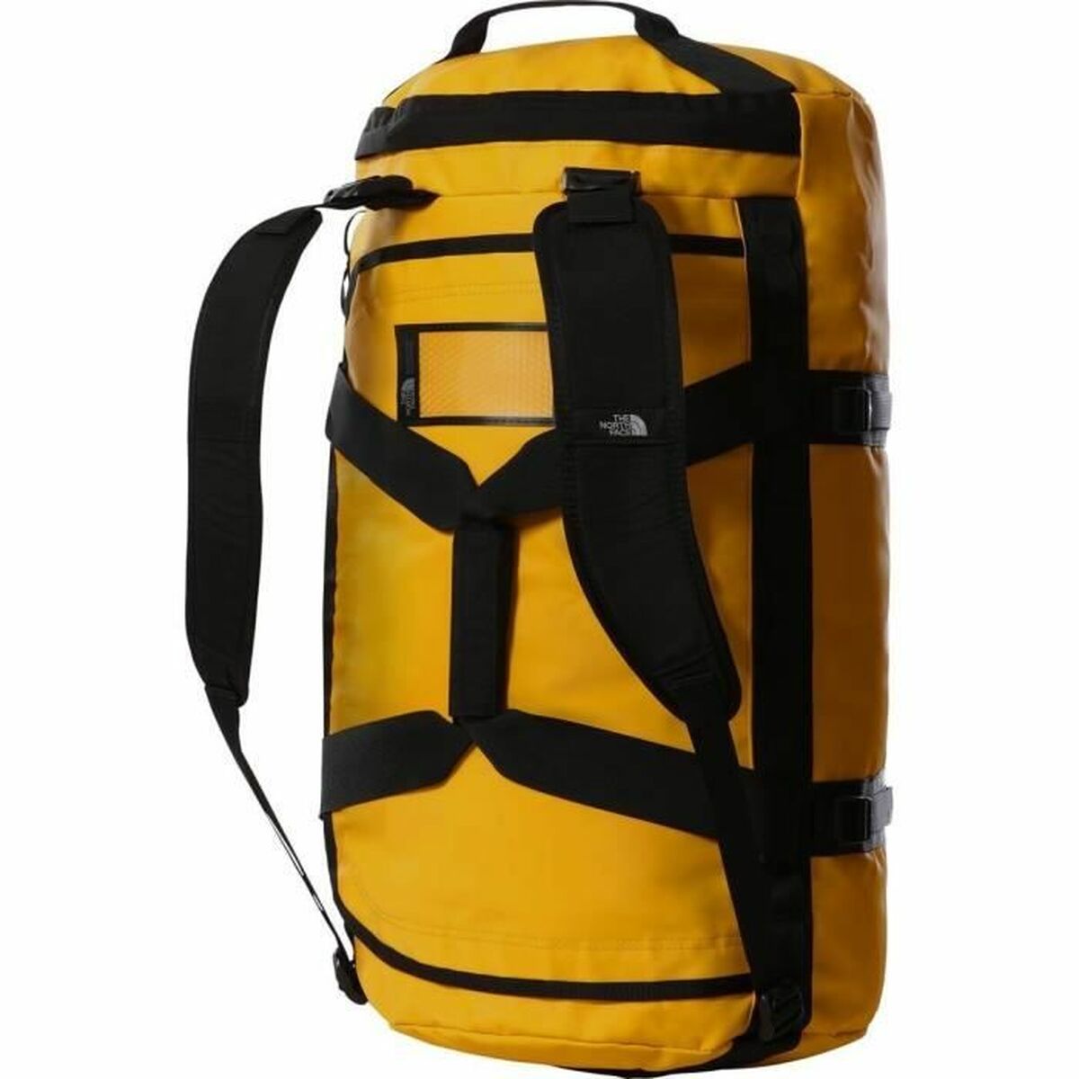 Duffelbag The North Face Base Camp 71L, vattentålig, gul och svart