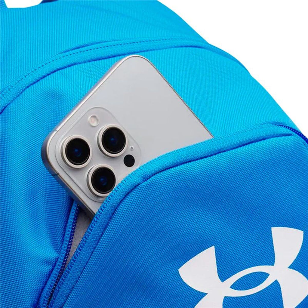 Träningsväska Under Armour Hustle Lite, vattentålig, blå
