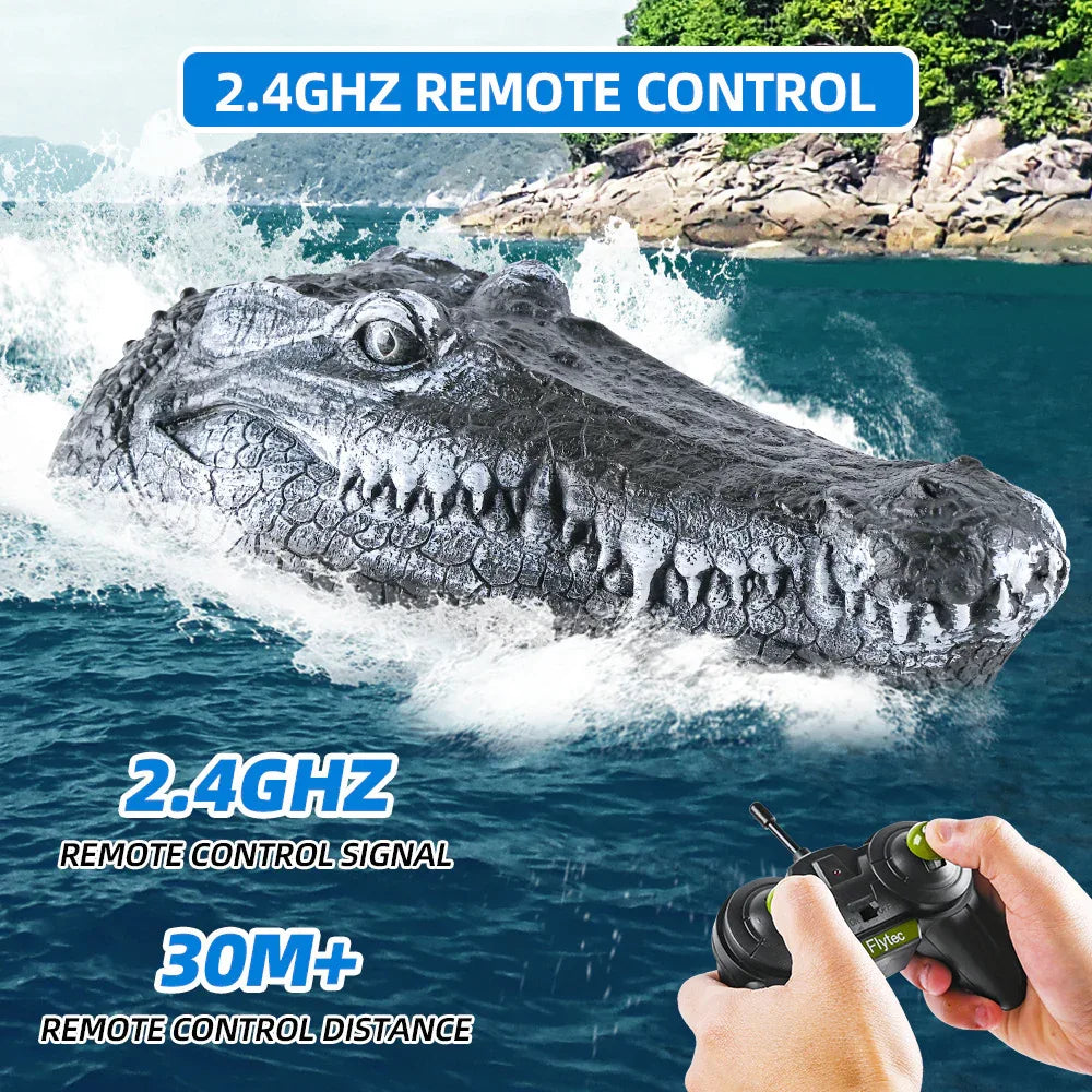 Simulated Crocodile Head Remote-Controlled Water Boat Toy