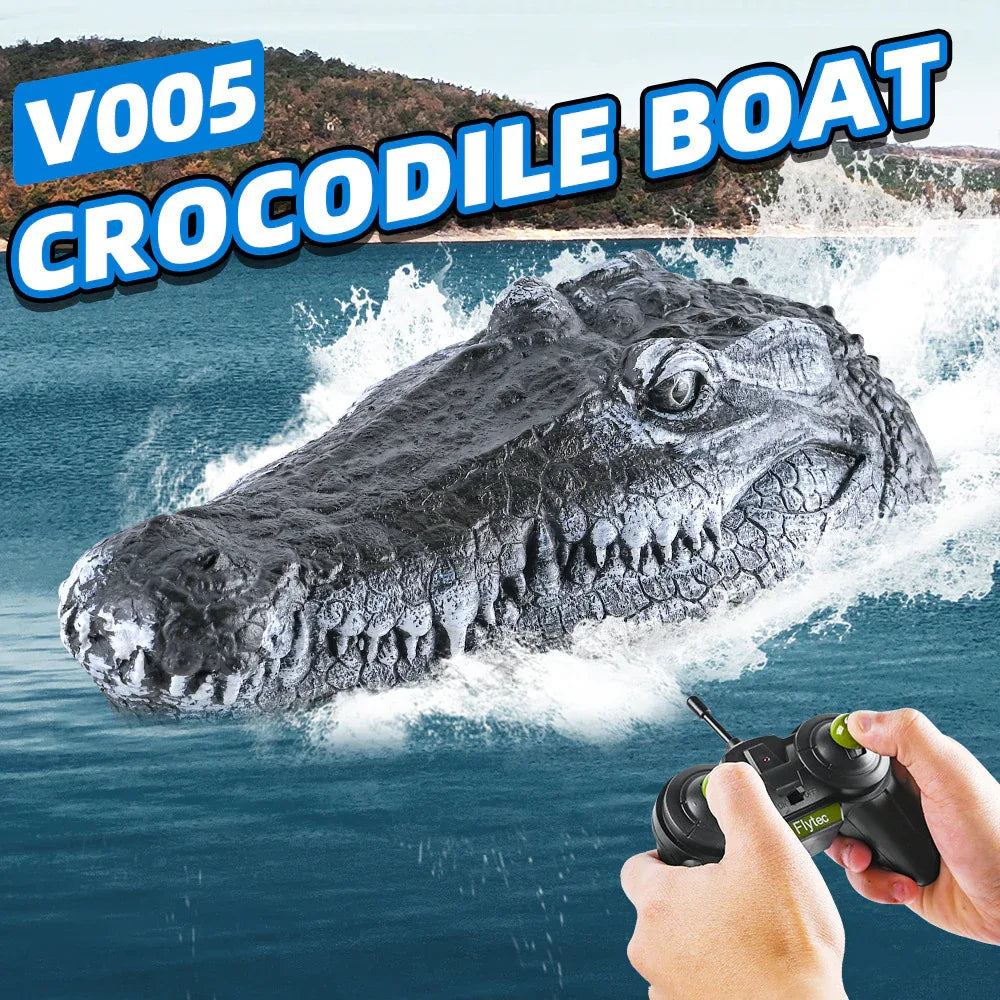 Simulated Crocodile Head Remote-Controlled Water Boat Toy