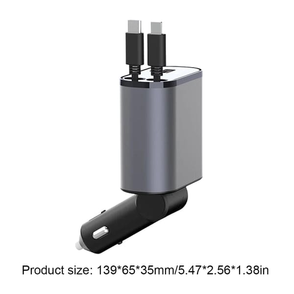 100W utdragbar billaddare