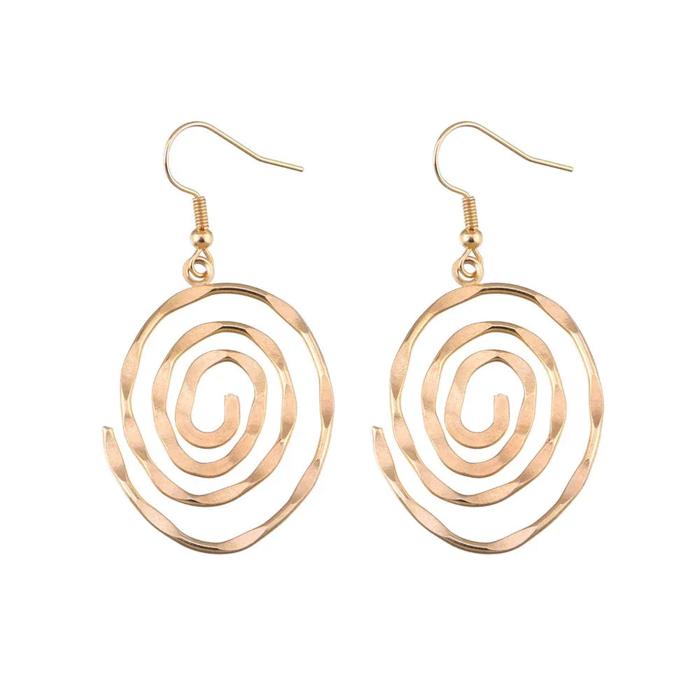 Creative Hollow Circular Vortex Earrings For Women