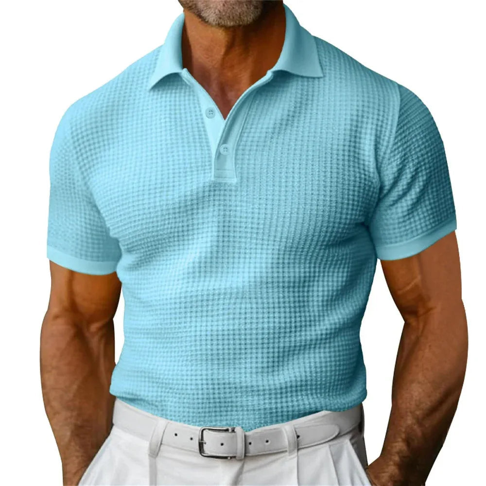 Short Sleeve Polo Shirt Men's Fashion Summer Lapel Shirt