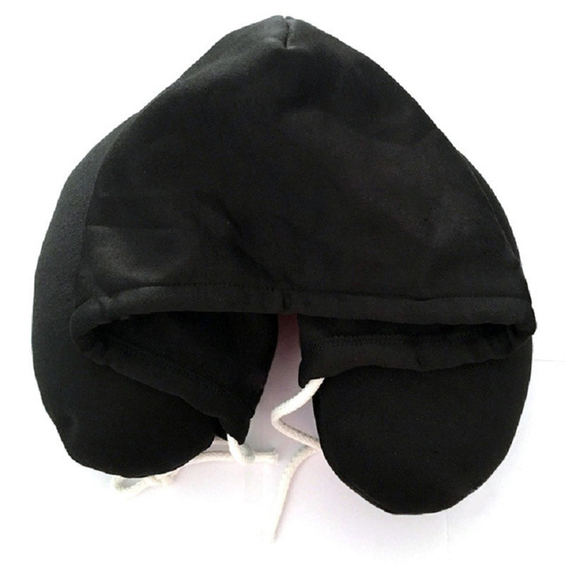 Nackenkissen mit Kapuze für Reisen