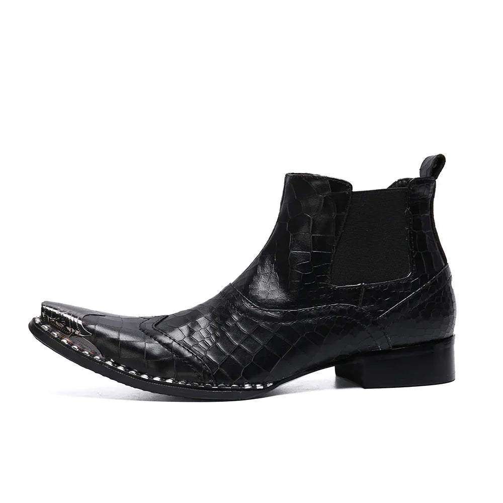 Men's British-Style High-Top Shoes Summer Breathable Chelsea Boots