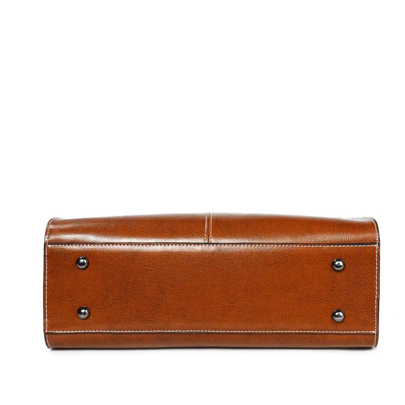 Women's Oil Waxed Leather Handbag