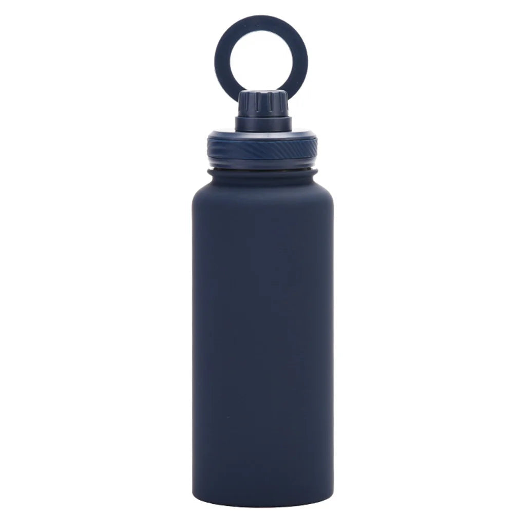 Isolierte Wasserflasche mit Handyhalterung