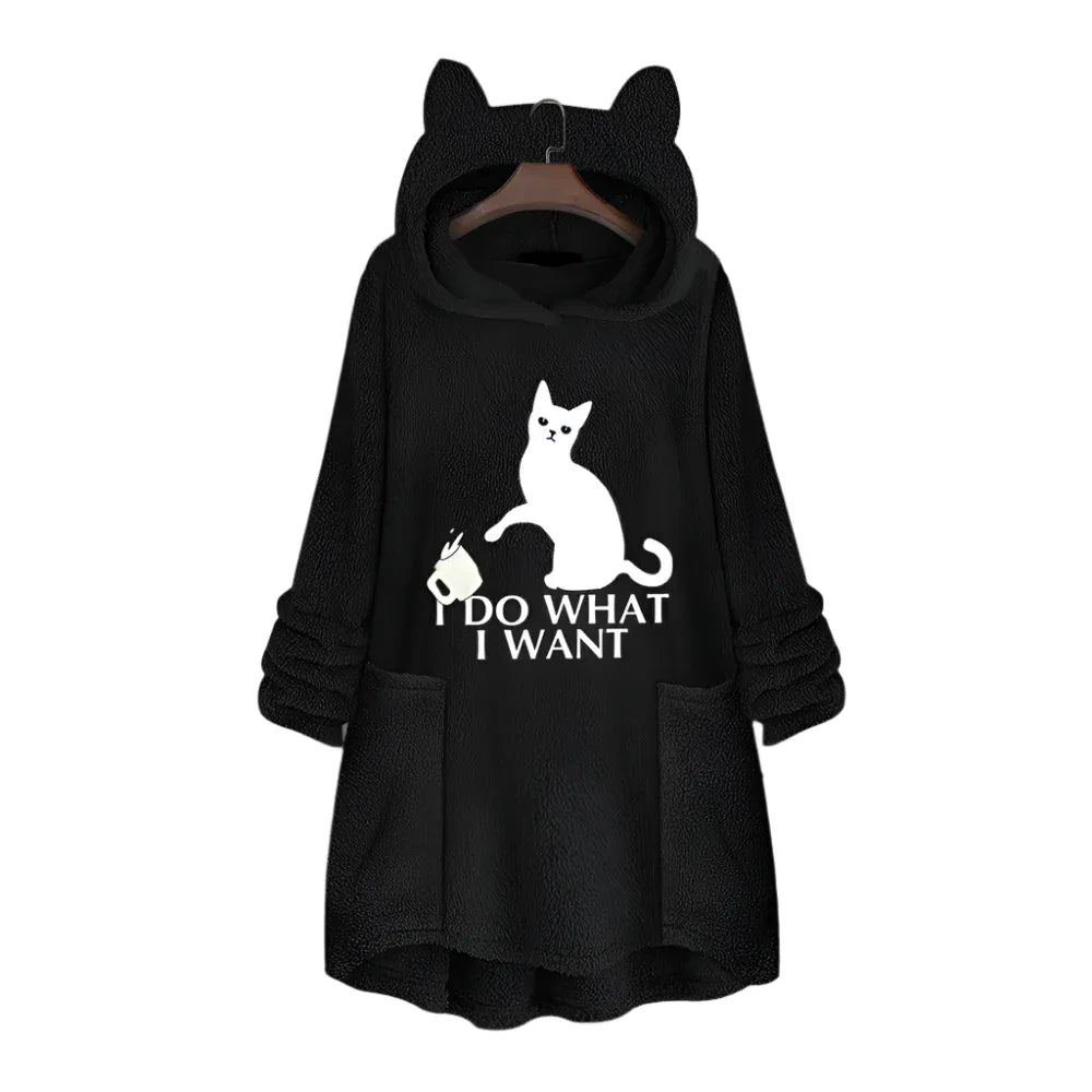 Women's Long Cat Hoodies