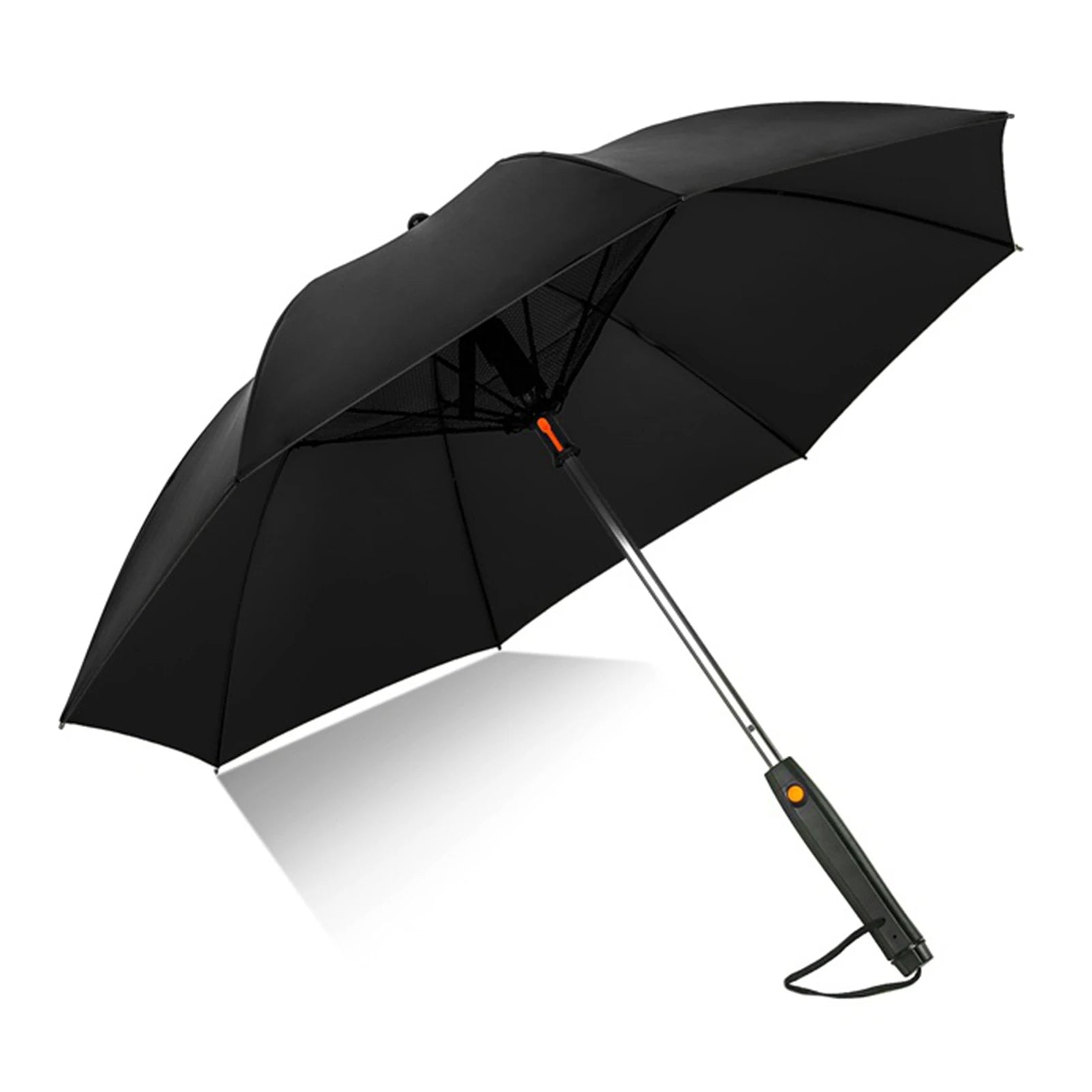 Tragbarer Regenschirm mit Ventilator und Sprühfunktion