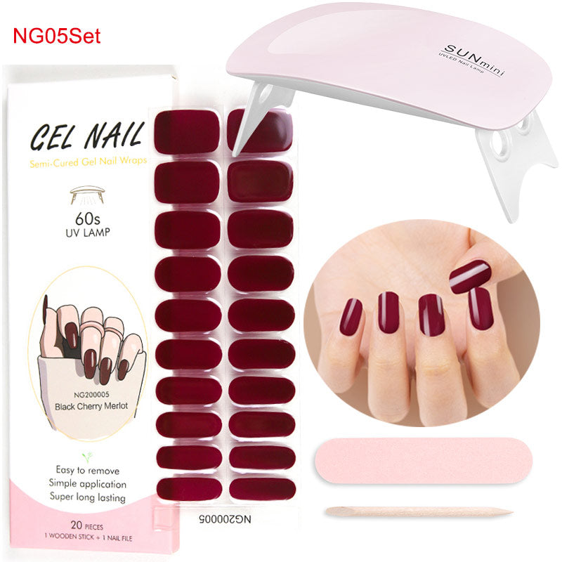 Gel-Nagelfolien mit UV-Lampen-Set