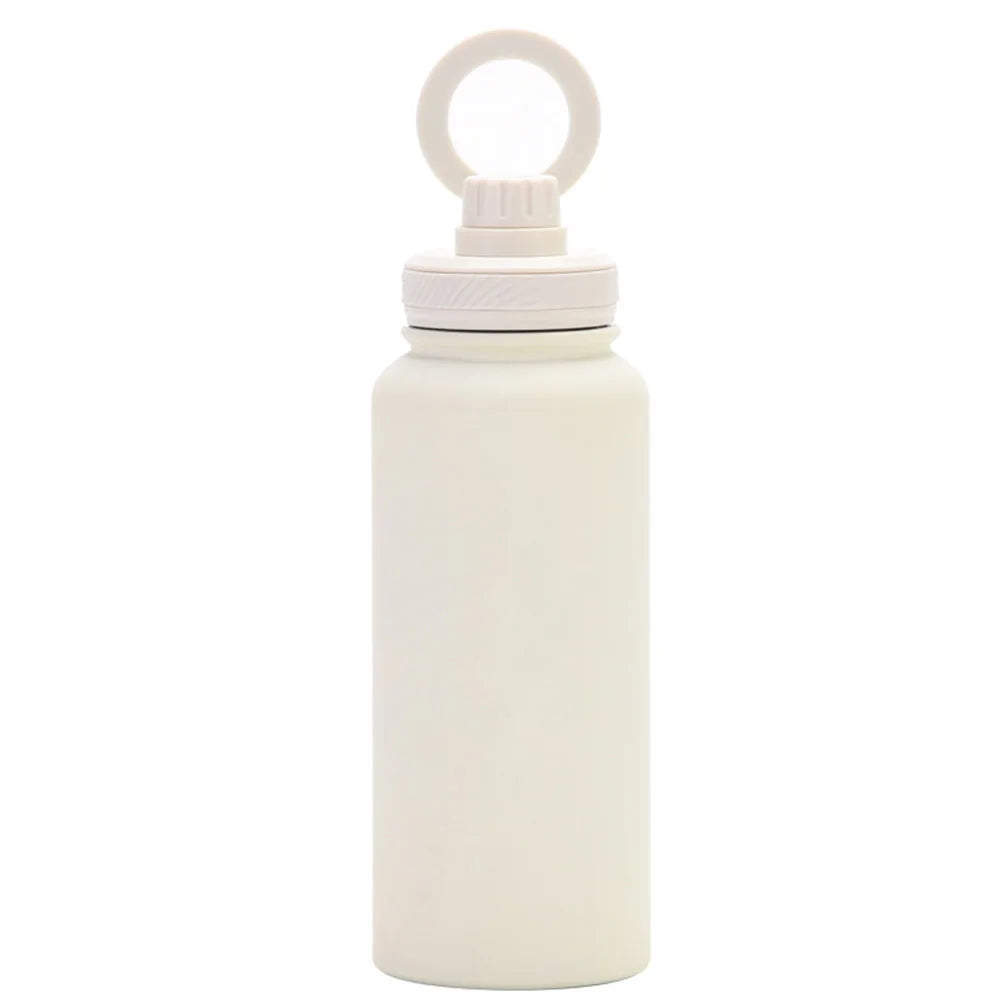 Isolierte Wasserflasche mit Handyhalterung
