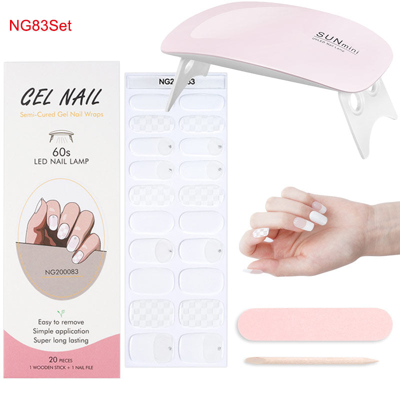 Gel-Nagelfolien mit UV-Lampen-Set