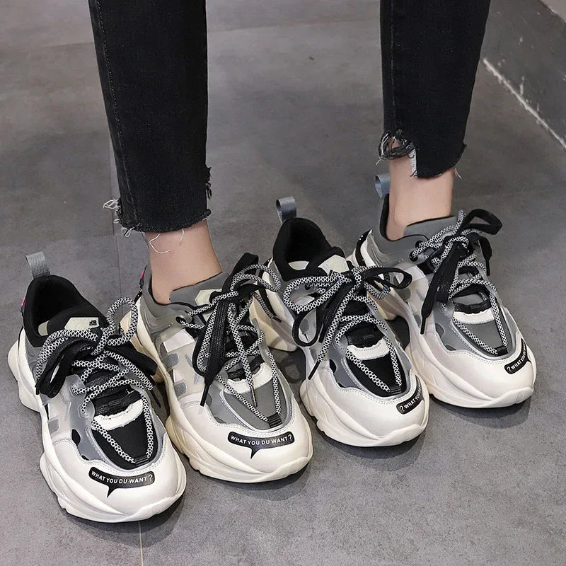 Thick Soled High Rise Summer Styles Sports Shoes For Women
