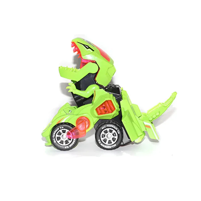 Children's Transforming Dinosaur Robot Car Toys With LED Lights For Kids