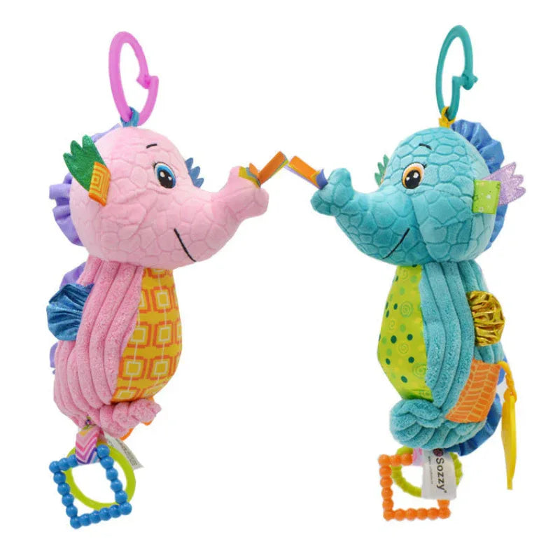 Soft Teething Musical Seahorse Plush Rattle For Toddlers 0-36 Months