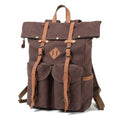 Oil Wax Canvas Waterproof Travel Retro Backpack