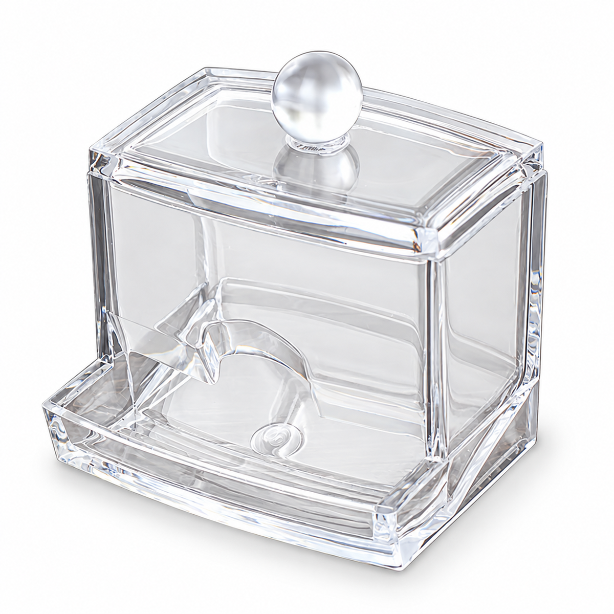 Clear Vanity Containers with Easy-Access Lids