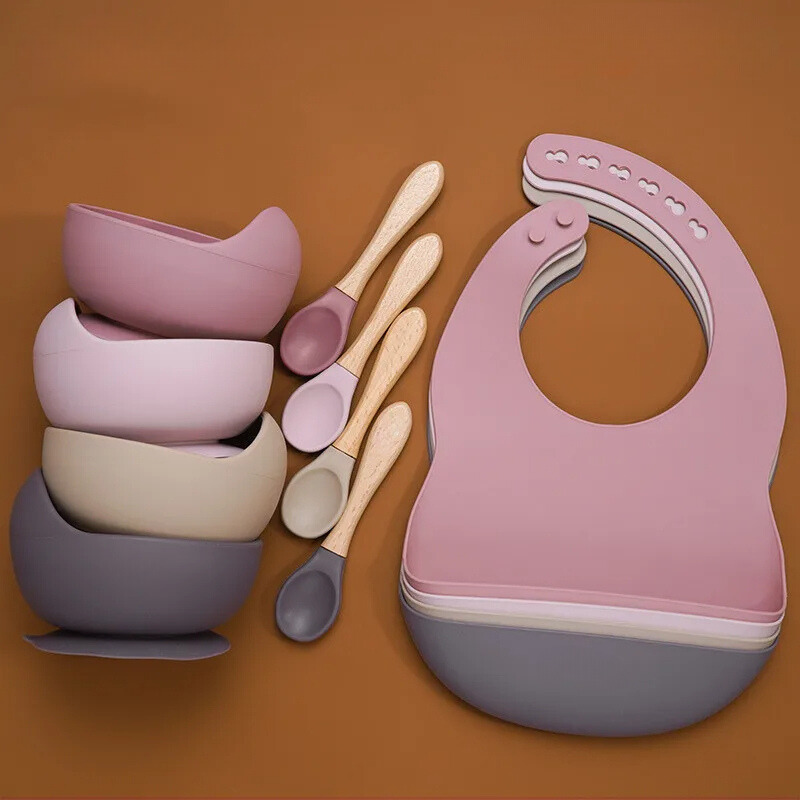 Silikon-Babygeschirr-Set