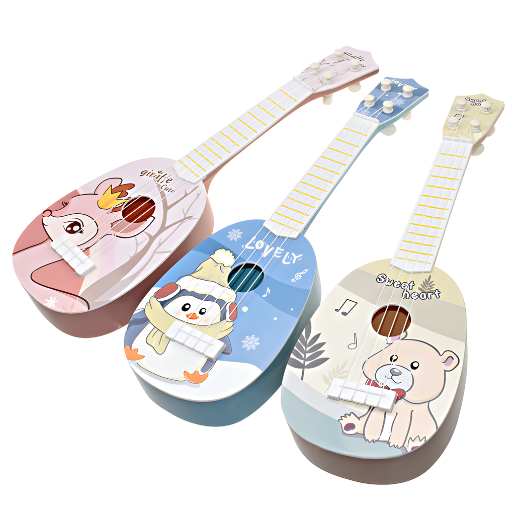 Animal Print Four-String Toy Ukulele