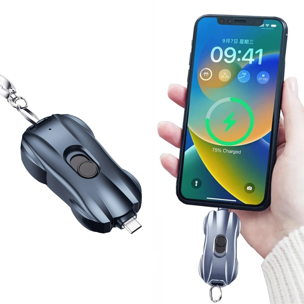 Tragbarer Schlüsselanhänger, Notfall-Handyladegerät, Powerbank