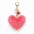 Fluffy Heart Tassel Key Charm