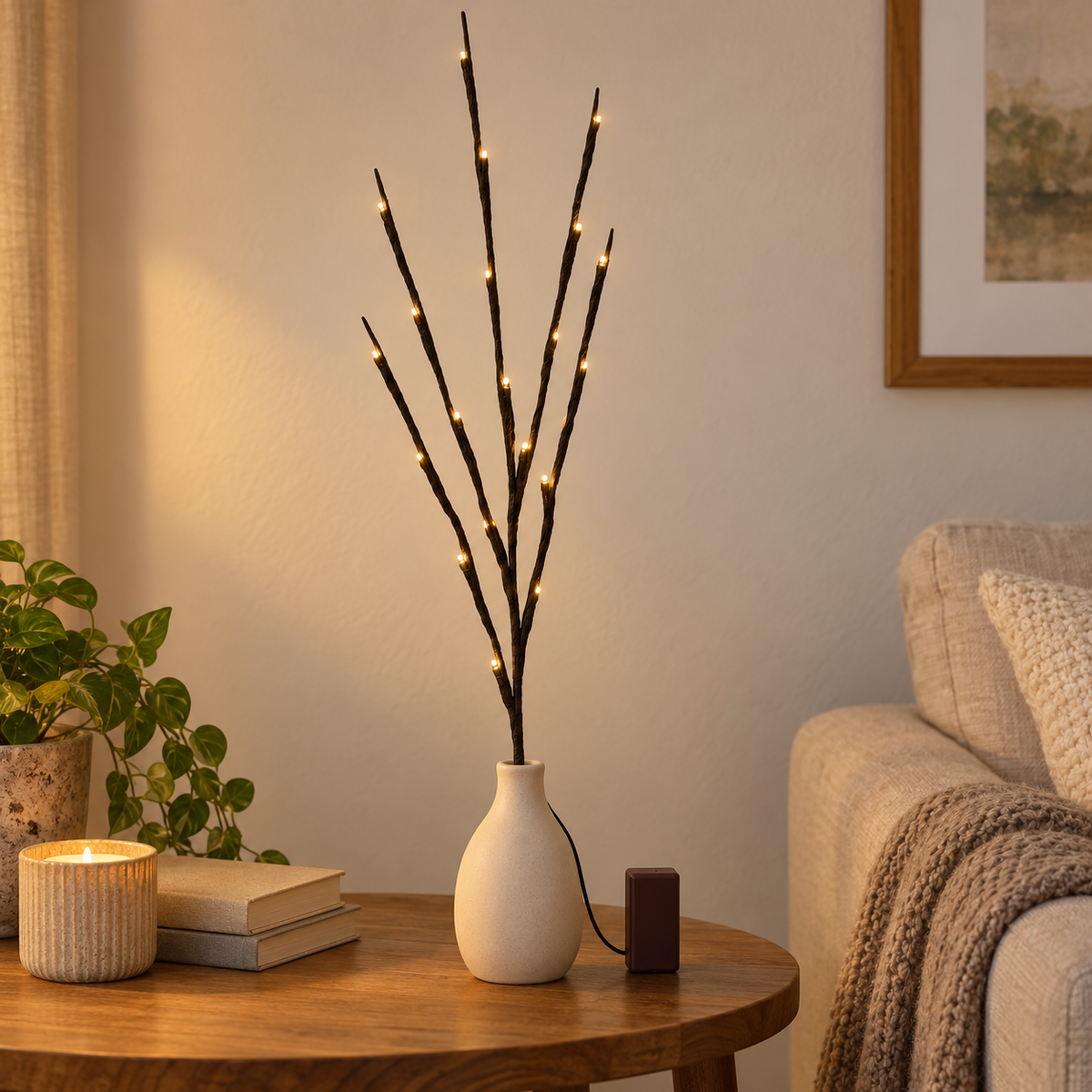 Warm White LED Twig Branch