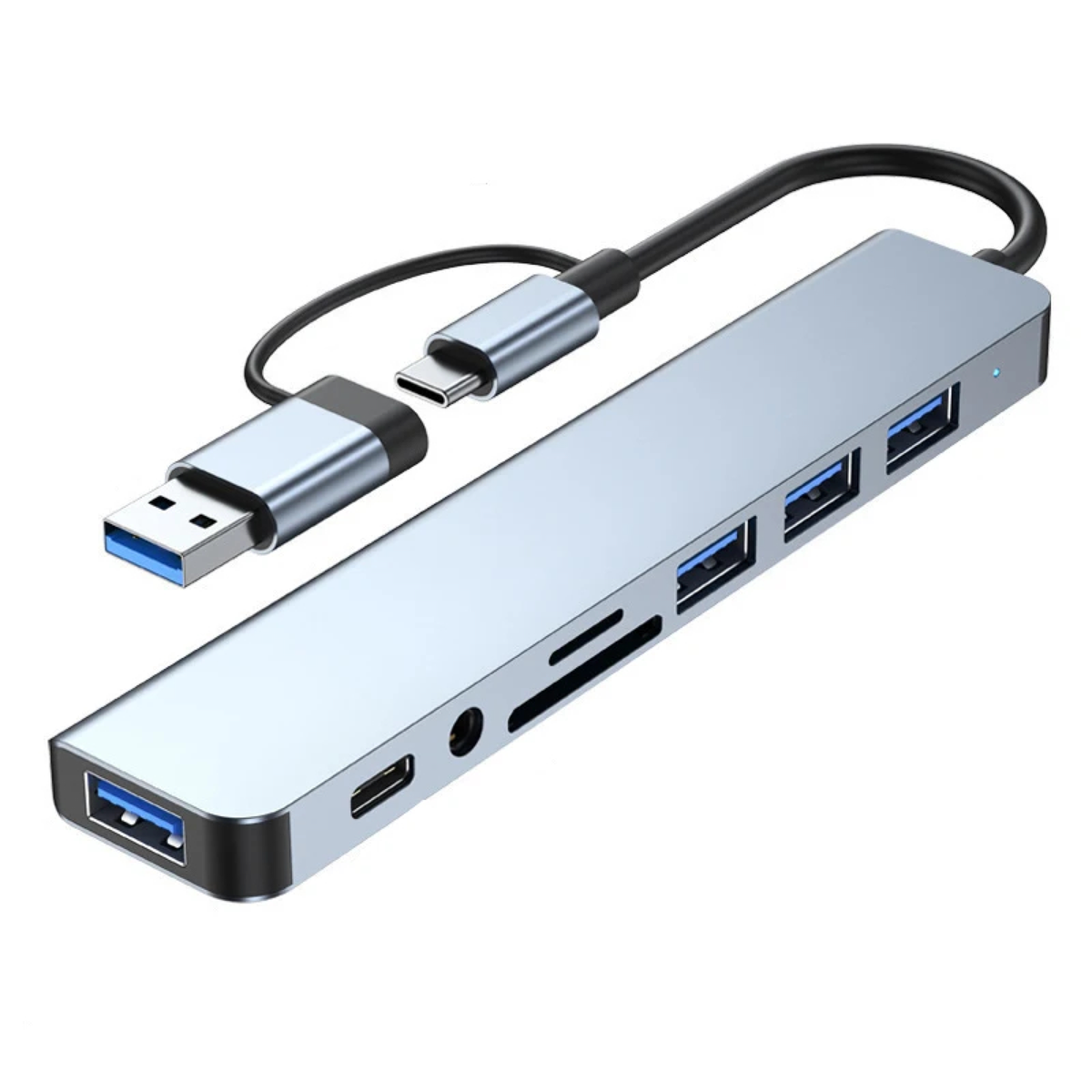 Dual-Connector 8-in-1 USB Hub