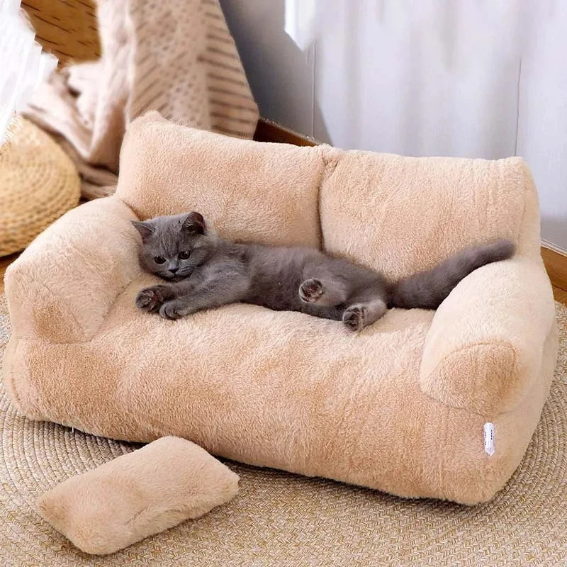 Luxuriöses Katzenplüschbett