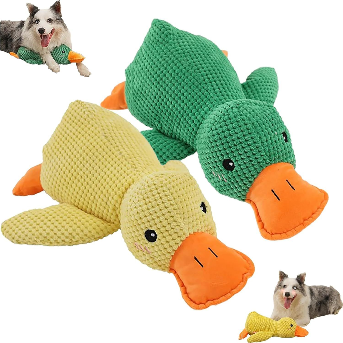 Squeaky Duck Plush Dog Toy