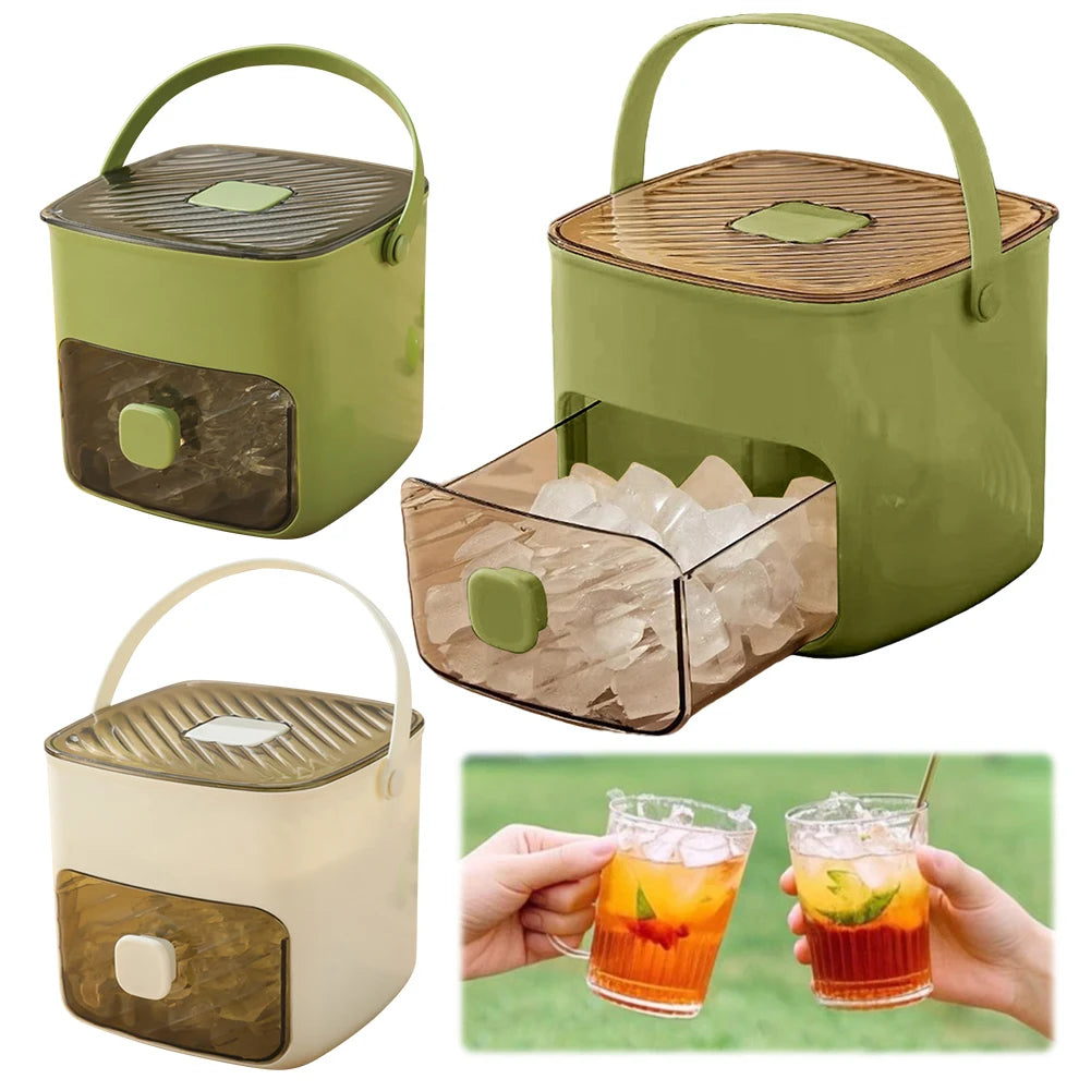 Ice Cube Maker with Storage Drawer