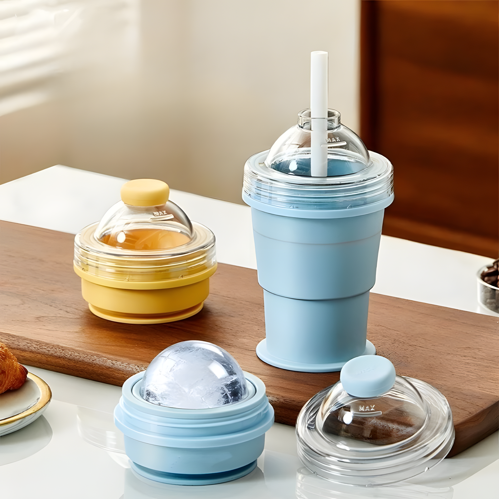 Foldable Silicone Ice Maker Cup