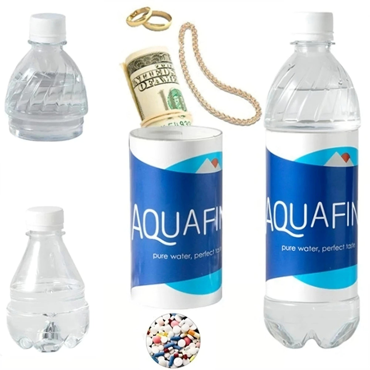 Water Bottle with Hidden Storage