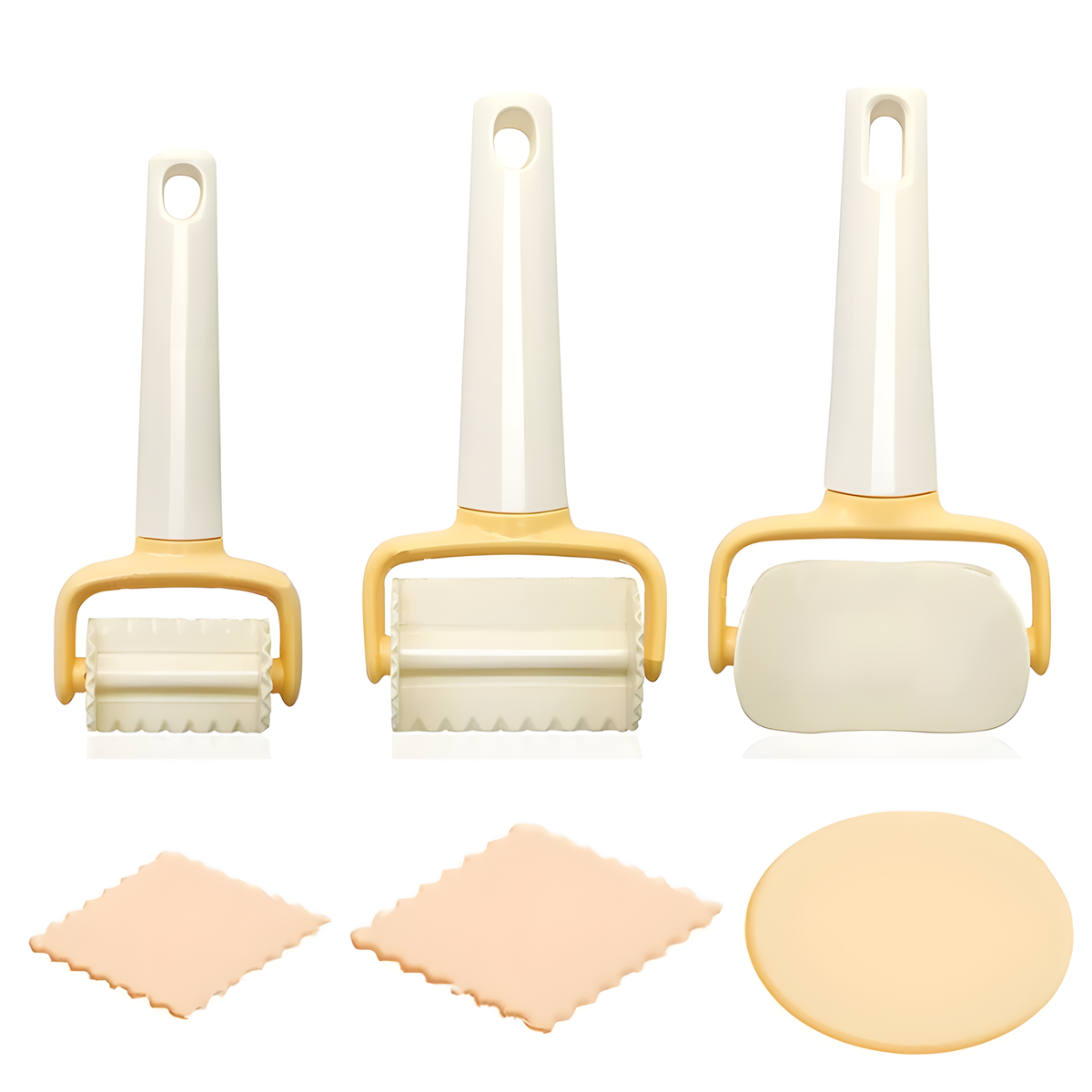 Three-Piece Pastry Cutter and Roller Set