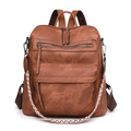 Retro PU Leather Backpack