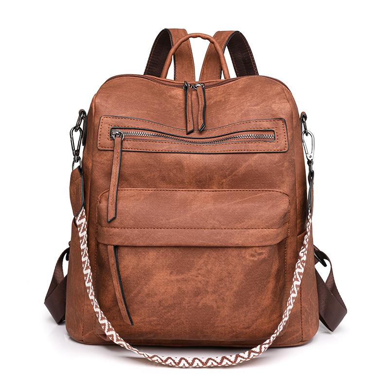 Retro PU Leather Backpack