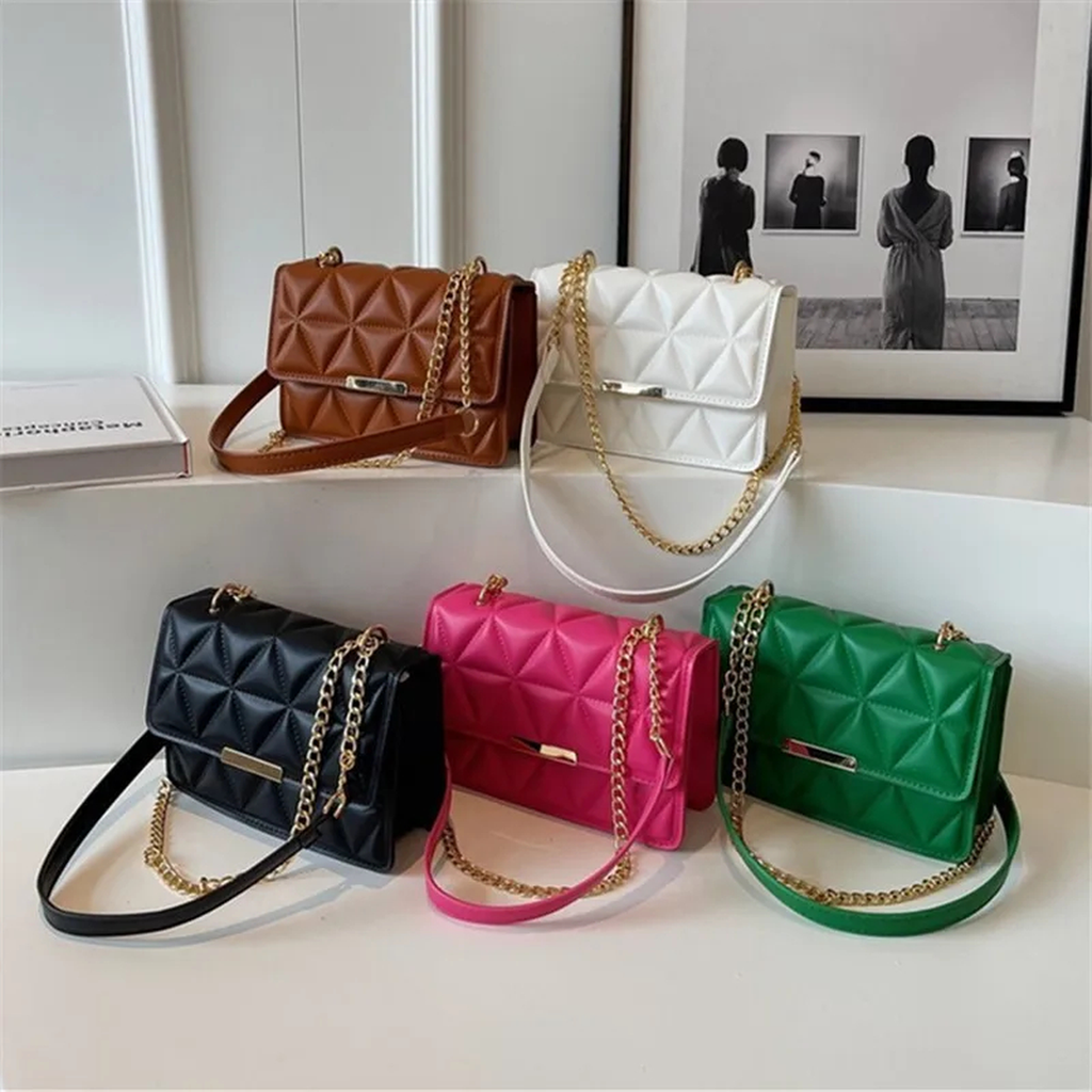Quilted Chain Crossbody Bag