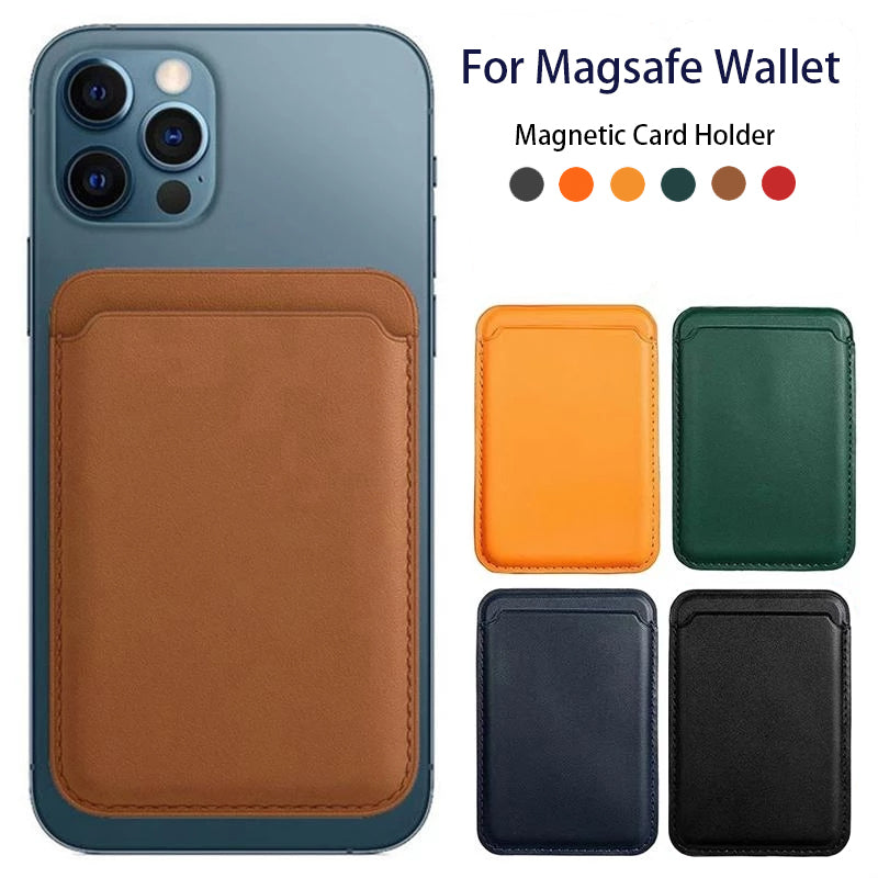 Magnetischer iPhone-Kartenhalter aus Leder für MagSafe