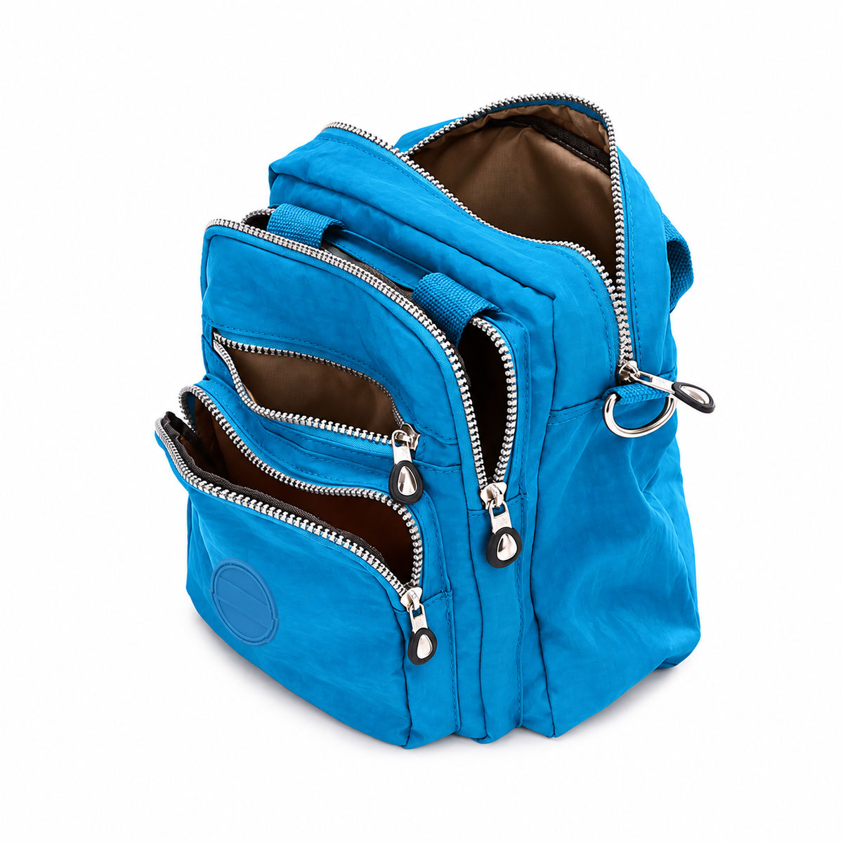 Multi-Pocket Nylon Convertible Backpack