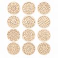 Double-Layer Wooden Coaster Painting Set
