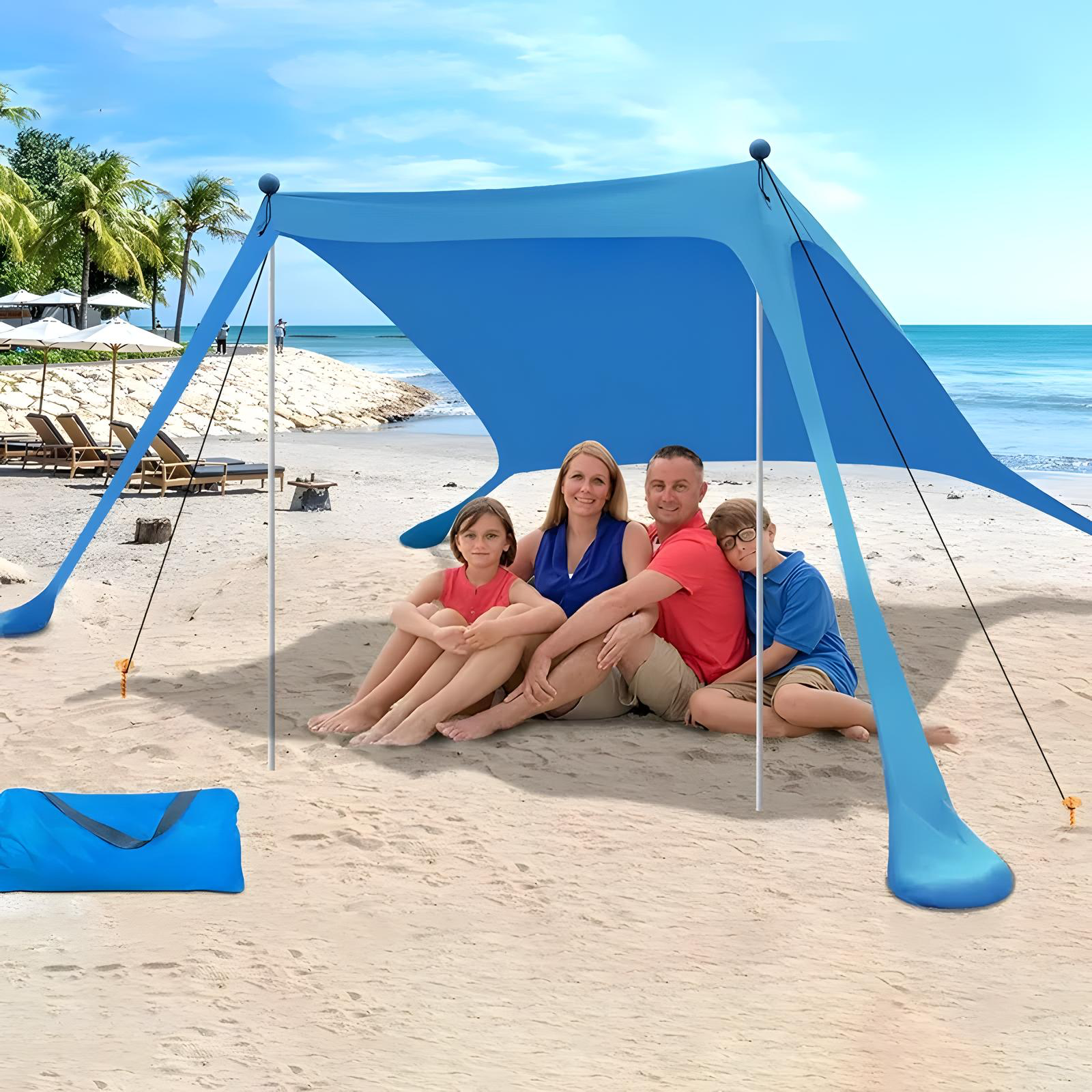 Beach Shade Canopy With Carry Bag