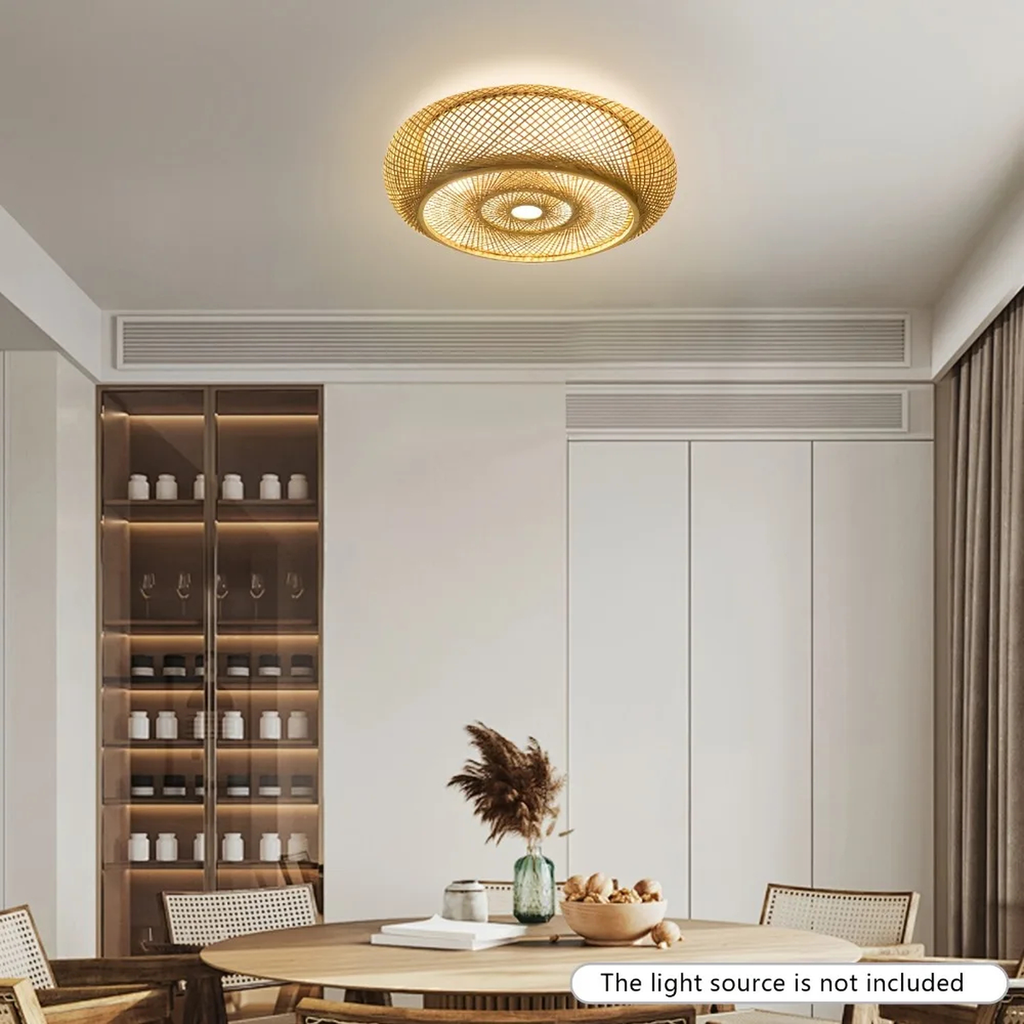 Bamboo Woven Ceiling Light