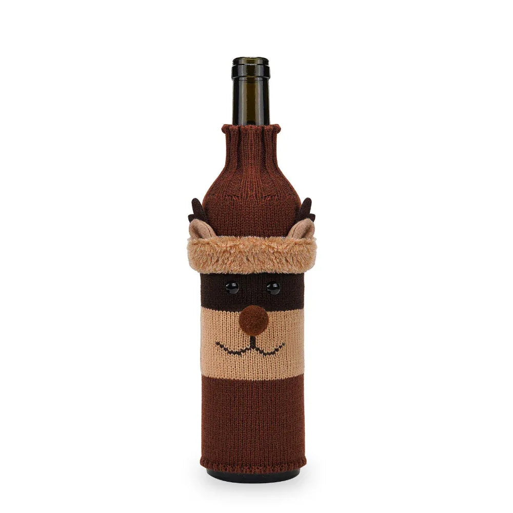 Christmas Decorations Knitted Bottle Covers