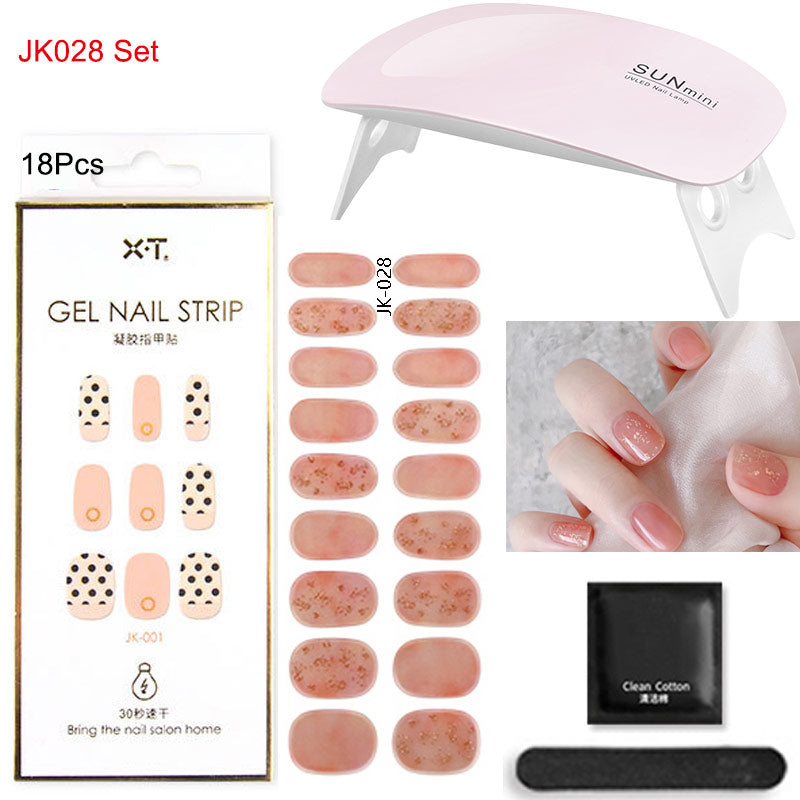 Gel-Nagelfolien mit UV-Lampen-Set