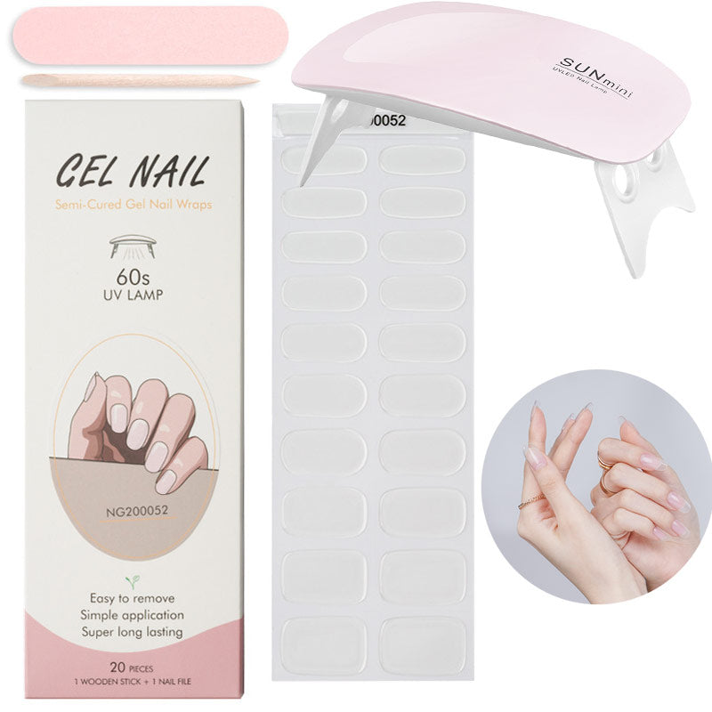 Gel-Nagelfolien mit UV-Lampen-Set