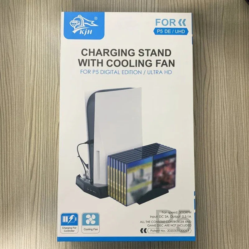 Multifunctional PS5 Charging Base Stand With Cooling Fan