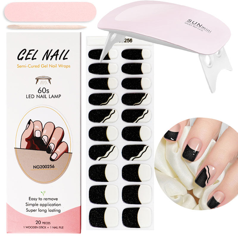 Gel-Nagelfolien mit UV-Lampen-Set