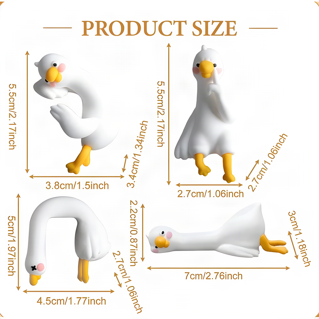 Resting Duck Monitor Figurines