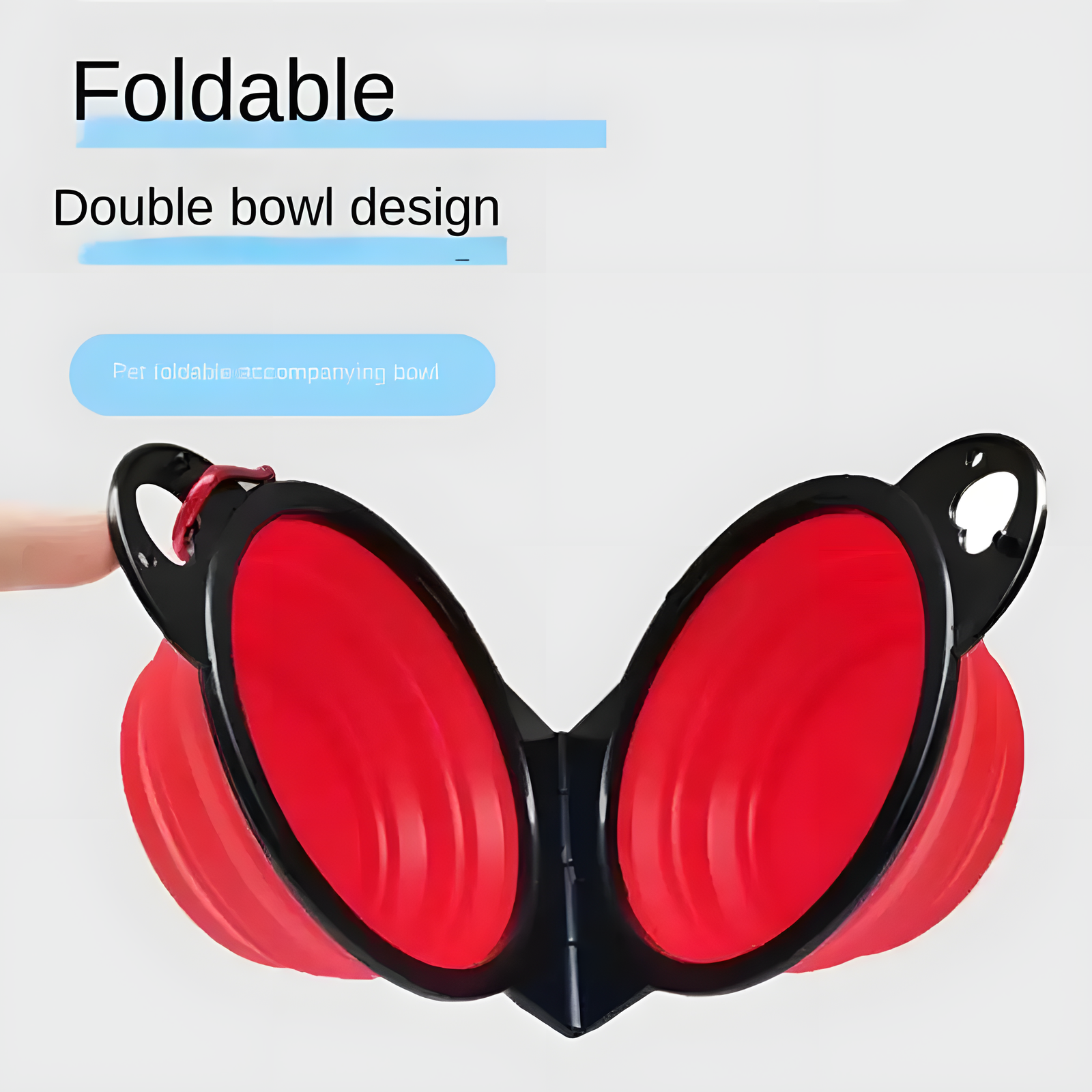 Folding Double Pet Travel Bowl