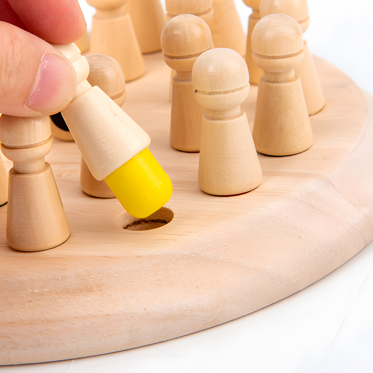 Wooden Color Memory Peg Game